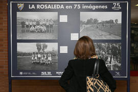 Exposición "La Rosaleda en 75 imágenes". Complejo Polideportivo Universitario. Marzo de...