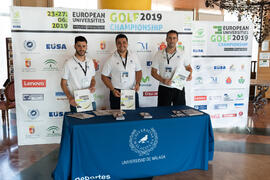 Stand del Campeonato Europeo de Golf Universitario en Antequera Golf. Antequera. Junio de 2019