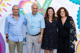 Diego Vera y Elsa Álvarez junto a representantes de Acoes Honduras y Cudeca. Festival solidario e...