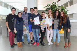 Ganadores del I Concurso Junior Empresa. I Feria de Empleo de la Universidad de Málaga. Complejo ...