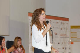 Macarena Parrado en el acto de bienvenida a los alumnos de primer curso de Económicas. Paraninfo....