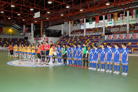 Saludo inicial. Partido Brasil contra China Taipéi. 14º Campeonato del Mundo Universitario de Fút...