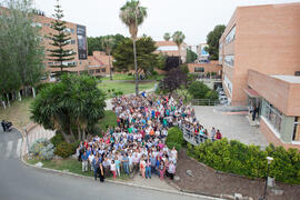 Foto de grupo. Facultad de Ciencias Económicas y Empresariales. Campus de El Ejido. Mayo de 2015