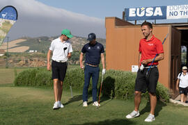 Jugadores en el campo. Campeonato Europeo de Golf Universitario en Antequera Golf. Antequera. Jun...