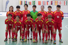 Jugadoras de China. Partido China contra Uruguay. 14º Campeonato del Mundo Universitario de Fútbo...