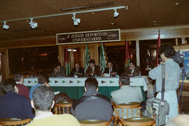 Presentación de los IV Juegos Deportivos Universitarios. Junio de 1991