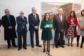 Mariluz Reguero en la inauguración de la exposición "Paisajes Andaluces", de Eugenio Ch...