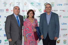 Pedro Montiel, María Valpuesta y Enrique Caro en la gala del deporte de la Universidad de Málaga....