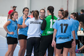 Partido Uruguay - India. Categoría femenina. Campeonato del Mundo Universitario de Balonmano. Ant...