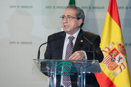 José Ángel Narváez en su toma de posesión como Rector de la Universidad de Málaga. Palacio de San...