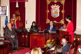 Intervención de María Gámez en la entrega de la Medalla de la Ciudad y el título de Hijo Predilec...