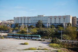 Hospital Clínico Universitario y Metro de Málaga. Campus de Teatinos. Abril de 2021