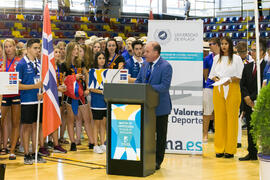 Manuel Jesús Barón. Ceremonia de inauguración del Campeonato Europeo Universitario de Balonmano. ...