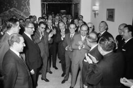 Málaga. Inauguración y bendición del nuevo local de la Peña Malaguista. Mayo de 1963