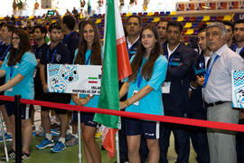 Equipo de Irán. Inauguración del 14º Campeonato del Mundo Universitario de Fútbol Sala 2014 (FUTS...