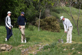 Jugadores en un partido. Campeonato de España Universitario de Golf. Antequera. Abril de 2017