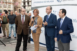 Inauguración de la exposición "UMA 40 años compartiendo futuro" en Calle Larios. Octubr...