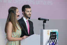 María Guerrero y Guillermo Villalobos. Gala del Deporte Universitario 2018. Escuela Técnica Super...