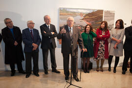 Eugenio Chicano en la inauguración de su exposición "Paisajes Andaluces". Museo del Pat...