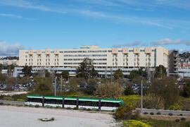 Hospital Clínico Universitario y Metro de Málaga. Campus de Teatinos. Febrero de 2021