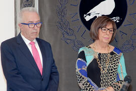 José Sánchez y Adelaida de la Calle en la toma de posesión de Antonio Morales como Presidente del...