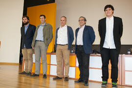 Foto de grupo. Debate electoral entre los candidatos a Rector de la Universidad de Málaga. Escuel...