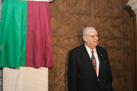 Eugenio Chicano en la inauguración de la placa conmemorativa de su nacimiento. Casa Natal de Euge...