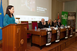 Beatriz Lacomba durante la entrega de premios de la VII Olimpiada de Economía. Facultad de Cienci...