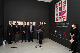 Intervención de Menene Gras. Inauguración de la exposición "Why not Korea?". Edificio d...