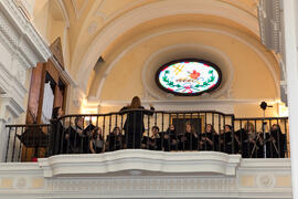 Coro Oficial de la Universidad de Málaga en la misa de Lunes Santo. Iglesia de San Agustín. Marzo...