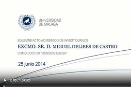 Investidura como Doctor "Honoris Causa" de D. Miguel Delibes de Castro por la Facultad ...