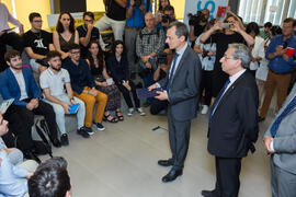 Visita del ministro Pedro Duque al edificio The Green Ray. Campus de Teatinos. Junio de 2018