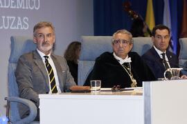 Miguel Porras, José Ángel Narváez y Juan Manuel Moreno. Solemne Acto de Apertura del Curso Académ...