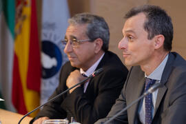 José Ángel Narváez y Pedro Duque. Reunión con el ministro de Ciencia, Innovación y Universidades,...