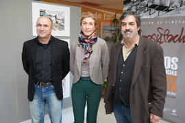Eugenio José Luque, María Chantal Pérez y Ángel Idígoras en la inauguración de la exposición &quo...