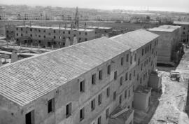 Málaga. Construcción de la barriada de Portada Alta. Marzo de 1963
