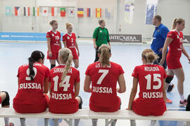 Partido Rusia - Polonia. Categoría femenina. Campeonato del Mundo Universitario de Balonmano. Ant...