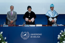Mesa presidencial. Investidura de nuevos doctores por la Universidad de Málaga. Paraninfo. Junio ...