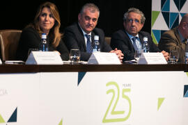 Susana Díaz, Javier Carnero y José Ángel Narváez. Acto del 25 Aniversario del Parque Tecnológico ...