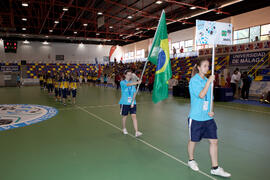 Equipo de Brasil. Inauguración del 14º Campeonato del Mundo Universitario de Fútbol Sala 2014 (FU...