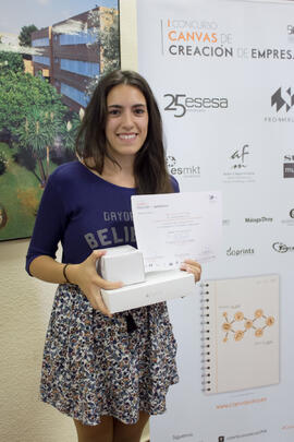 Patricia García, ganadora del concurso. Jornada de clausura del I Concurso de Creación de Empresa...