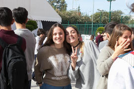 Alumnas en las Jornadas de Puertas Abiertas de la Universidad de Málaga. Complejo Polideportivo U...