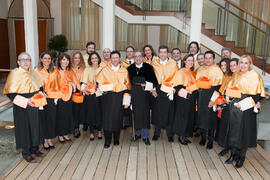 Fotografía de grupo tras la investidura como Doctor "Honoris Causa" de Manuel Molina Lo...