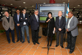 Inauguración de la exposición "La Rosaleda en 75 imágenes". Complejo Polideportivo Univ...