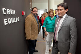 Adelaida de la Calle visita las instalaciones de 'Link by UMA-ATECH' tras su inauguración. Edific...