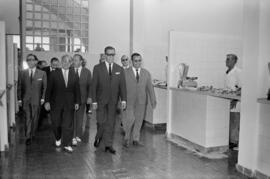 Autoridades en la inauguración del mercado municipal de El Palo. Málaga. Agosto de 1963