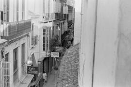 Málaga. Calle Santa María. Agosto de 1963
