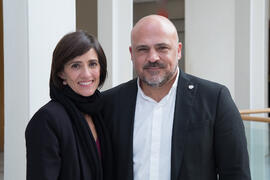 Ana María Luque Gil y Juan Francisco Gutiérrez Lozano. Edificio del Rectorado. Febrero de 2018