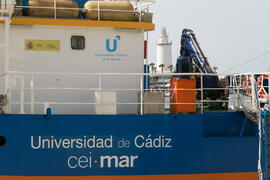 Buque de investigación UCADIZ. Presentación del I curso de verano "Mares de Andalucía"....