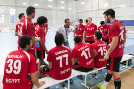 Partido Egipto - Rumanía. Categoría masculina. Campeonato del Mundo Universitario de Balonmano. A...